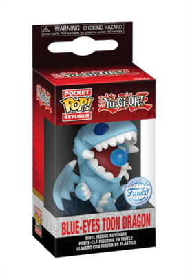Yu-Gi-Oh Strijd! Maak je klaar voor een duel in je Yu-Gi-Oh collectie met je blauwogige Dragon Toon kaart! Roep dit wezen op in je duelarena in de vorm van deze exclusieve Pop! sleutelhanger. Draak Toon met blauwe ogen!