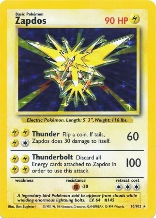 Zapdos - Base Set - 16/102