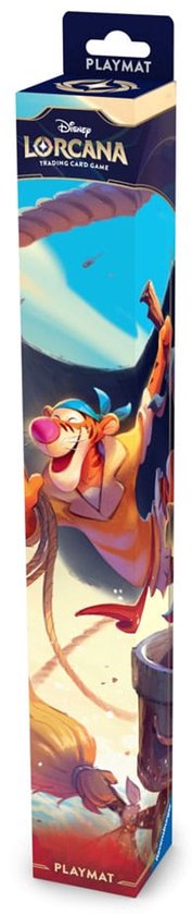 Lorcana Voeg wat energie toe aan je Disney Lorcana-spellen met de Tigger Playmat! Deze speelmateriaal is gedecoreerd met het vrolijke en springerige karakter Tigger uit Winnie de Poeh. Het biedt niet alleen een fantastische visuele ervaring, maar ook een