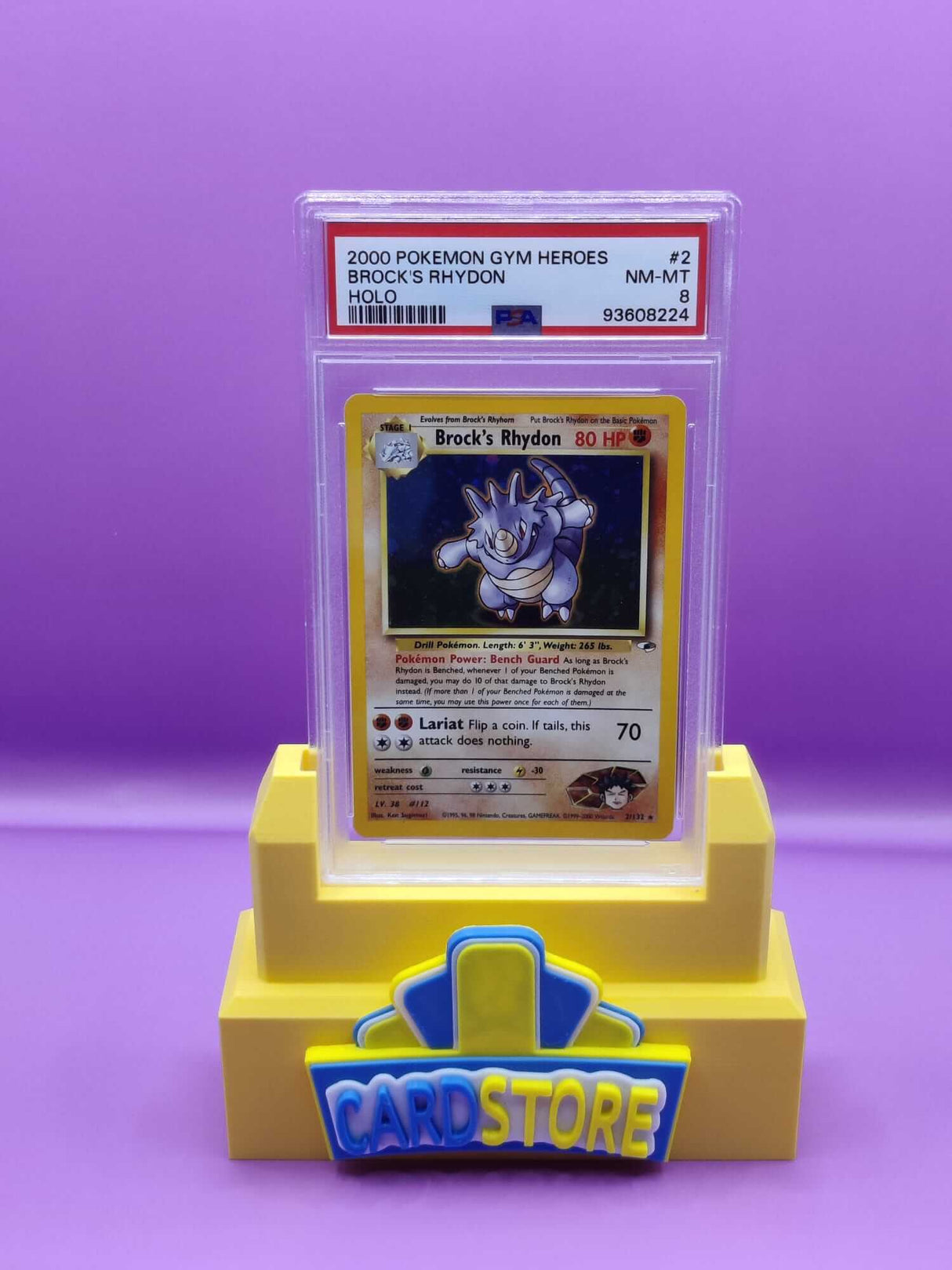 Singles Naam: Brock's RhydonSet: Gym HeroesTaal: EngelsNummer: 2/132Grading bedrijf: PSAGrade: 8