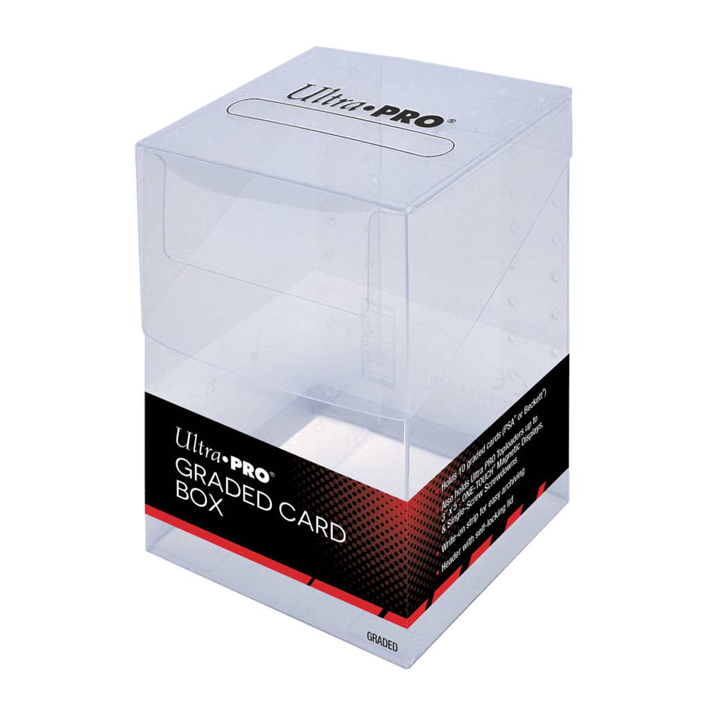 Accessoires Store and archive your valuable graded cards with this clear, easy-to-use storage box made with archival-safe polypropylene material. Clear, see-through walls allow you to quickly check the contents to ensure you are pulling the right collecti
