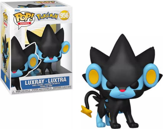Pokémon Dit is Luxray als Funko Pop! figuur, komt verpakt in een window display box en is ongeveer 9 cm groot.