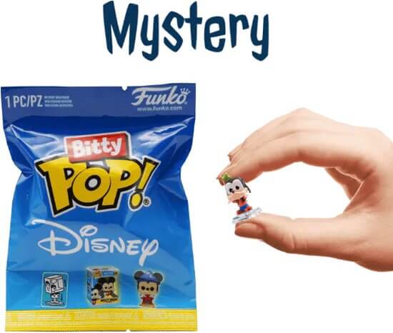 Lorcana Mystery Bitty Funko pop van Disney! Elk zakje bevat 1 Bitty Pop van ongeveer 2,5CM.