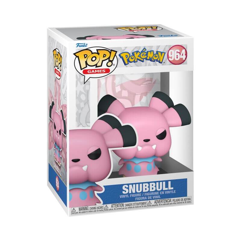 Pokémon Dit is Snubbull van Pokémon als Funko Pop. Deze figuur is ongeveer 9 CM groot en komt in een vensterverpakking.