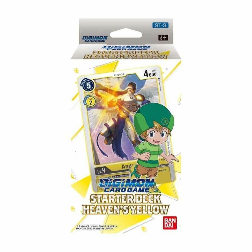 Digimon Een Heaven's Yellow Starter Deck bevat een deck van 54 kaarten en een booster pack.