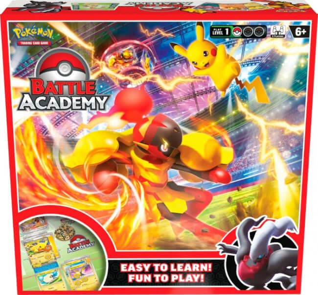 Pokémon Bereid je voor op een Pokémon-strijd met de kant-en-klare Pokémon Trading Card Game Battle Academy! De Battle Academy bevat alles wat twee spelers nodig hebben om te spelen. Inclusief een Nederlandse handleiding voor de decks, zodat je eerste potj
