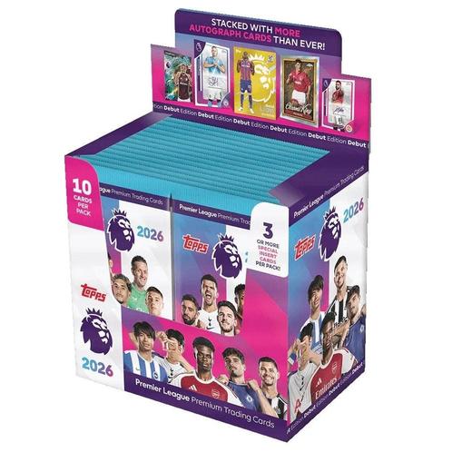 Cartes à collectionner Premier League 2025/26 - Présentoir de boosters