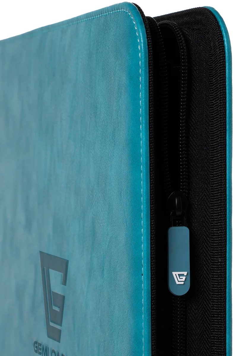 Gemloader Premium Halbstarrer Kartenhalter-Ordner (168 Taschen) - Türkis