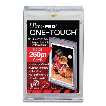 Accessoires Ultra PRO's ONE-TOUCH holders are premium trading card storage cases designed as the final destination for your collectible trading cards. The two-piece ONE-TOUCH holders are uniquely designed with slide-in hinges and magnetic closure so you'l