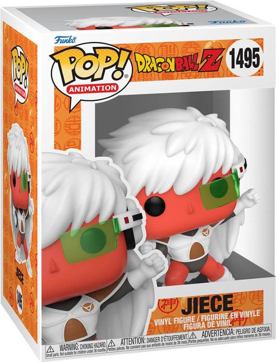 Dragon Ball Funko Pop! van Jiece uit Dragonball Z.De figure is gemaakt van pvc, ongeveer 9 cm groot en komt in kleurrijke display verpakking. Komt uit de Ginyu Force reeks. De Ginyu Force is een legendarische groep huurlingen in het Dragon Ball-universum,