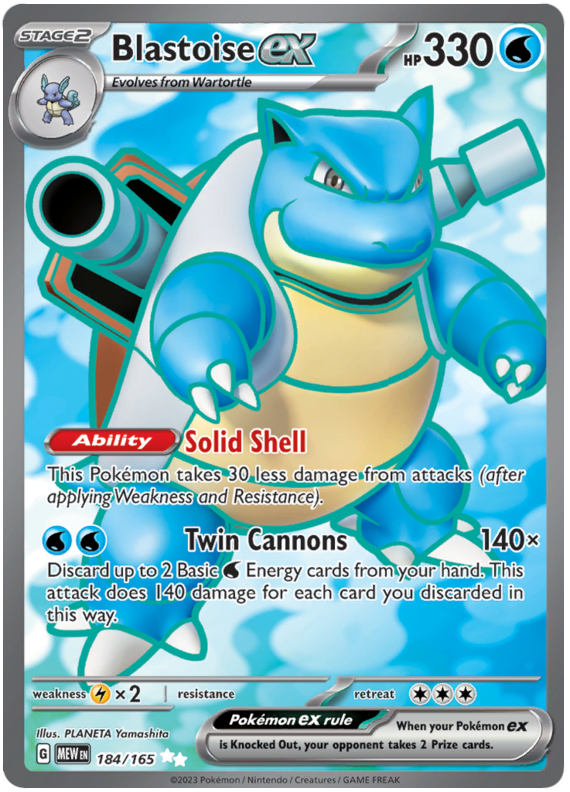 Blastoise ex - Scarlet & Violet 151 - 184/165