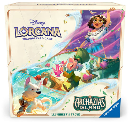 Lorcana Een Disney Lorcana Illumineer's Trove van Archazia’s Island.Ontdek de betoverende wereld van Disney Lorcana TCG met Archazia’s Island. Beleef strategisch spelplezier en duik in nieuwe avonturen vol magie en verbeelding. Elke Archazia's Island Trov