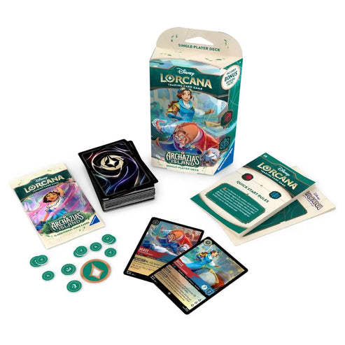 Lorcana Een Disney Lorcana Starter Deck van Archazia’s Island.Ontdek de betoverende wereld van Disney Lorcana TCG met Archazia’s Island. Beleef strategisch spelplezier en duik in nieuwe avonturen vol magie en verbeelding. Elke Archazia's Island Starter De