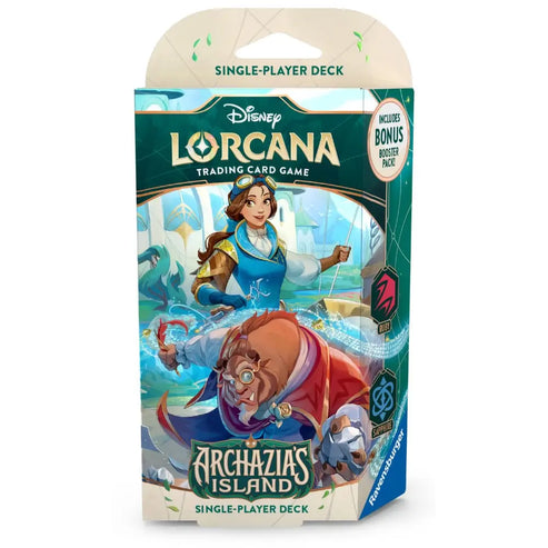 Lorcana Een Disney Lorcana Starter Deck van Archazia’s Island.Ontdek de betoverende wereld van Disney Lorcana TCG met Archazia’s Island. Beleef strategisch spelplezier en duik in nieuwe avonturen vol magie en verbeelding. Elke Archazia's Island Starter De
