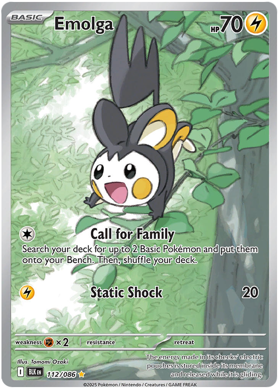 Emolga - Black Bolt - 112/086