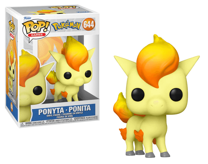 Pokémon Dit is Ponyta als Funko Pop! figuur, komt verpakt in een window display box en is ongeveer 9 cm groot.