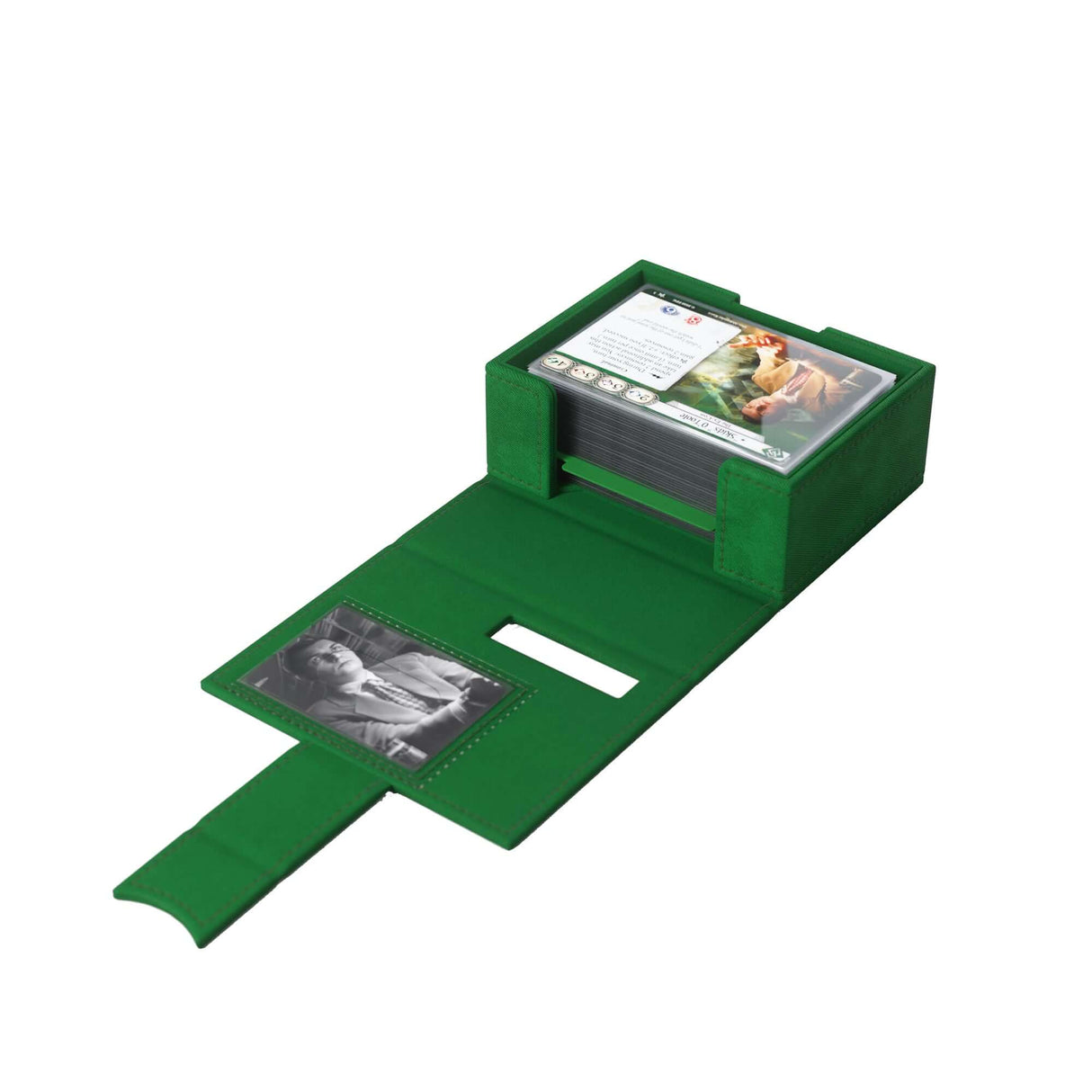 Accessoires Officially licensed premium deck box designed specifically for the needs of Arkham Horror: The Card Game players. The exclusive Arkham Horror Investigator Deck Tome is perfectly sized to hold a full investigator deck, even if the cards are sin