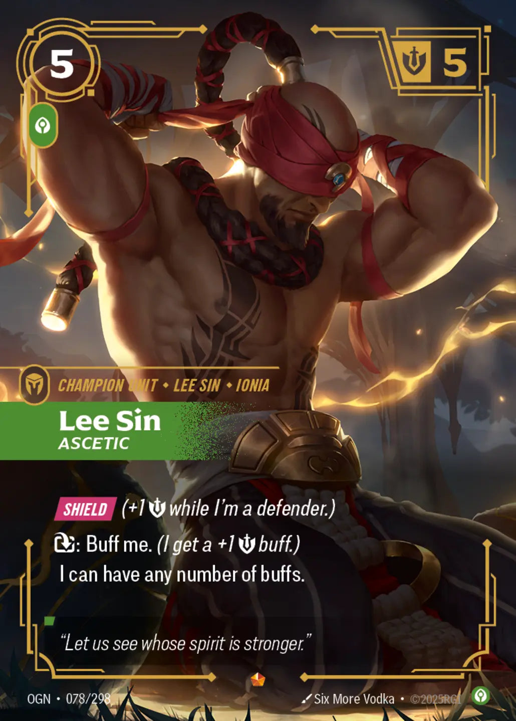 Lee Sin, Ascetic (Promo) - Origins - OGN-078