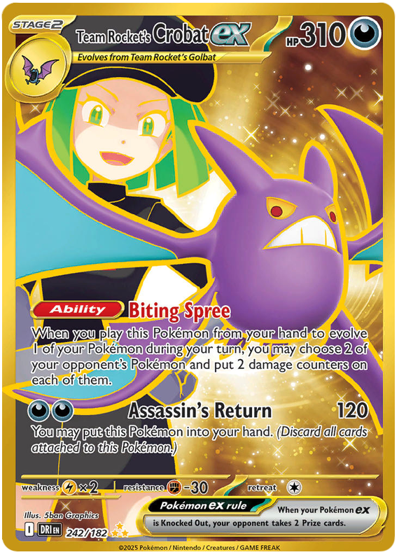 Team Rocket's Crobat ex - Destined Rivals - 242/182