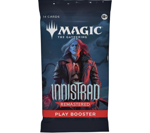 MTG MTG: Innistrad Remastered Booster PackStap terug in de duistere, gotische wereld van Innistrad met dit remasterde booster pack.Elke booster bevat een mix van krachtige en iconische kaarten, waaronder spookachtige wezens, angstaanjagende spreuken en ze