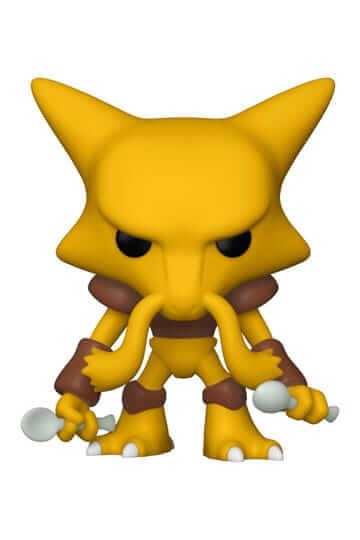 Pokémon Dit is Alakazam als Funko Pop! figuur, komt verpakt in een window display box en is ongeveer 9 cm groot.
