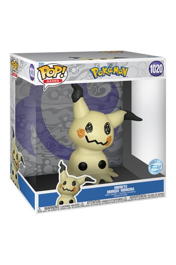 Pokémon Dit is Mimikyu als Funko Pop! figuur, komt verpakt in een window display box en is ongeveer 25 cm groot.