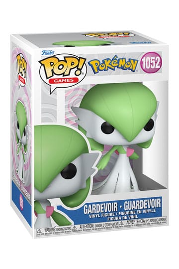 Pokémon Dit is Gardevoir als Funko Pop! figuur, komt verpakt in een window display box en is ongeveer 9 cm groot.