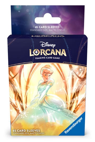 Lorcana Elke verpakking bevat 65 kaarthoezen met matte afwerking en een Disney Lorcana-glimmer.
