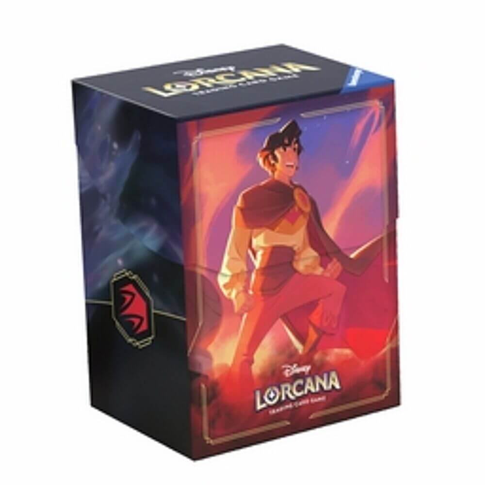 Lorcana Elke deckbox kan tot 80 kaarten met sleeve bevatten.