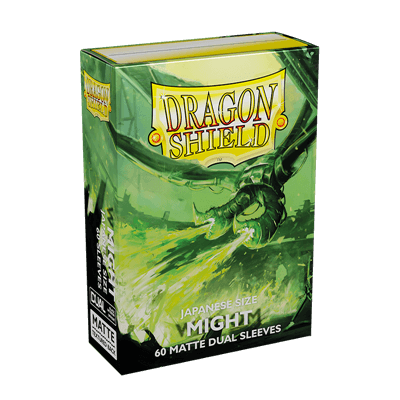 Accessoires Dual Might Japanese Sleeves van Dragon Shield in de kleur Might (groen).