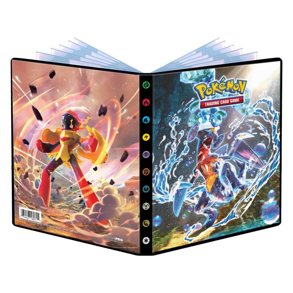Pokémon Ultra PRO’s 4-Pocket Portfolio for Pokémon features a vibrant, full-art cover. Each portfolio stores and protects up to 40 standard size cards single-loaded and 80 cards double-loaded in archival-safe polypropylene pages. There are also pages in t