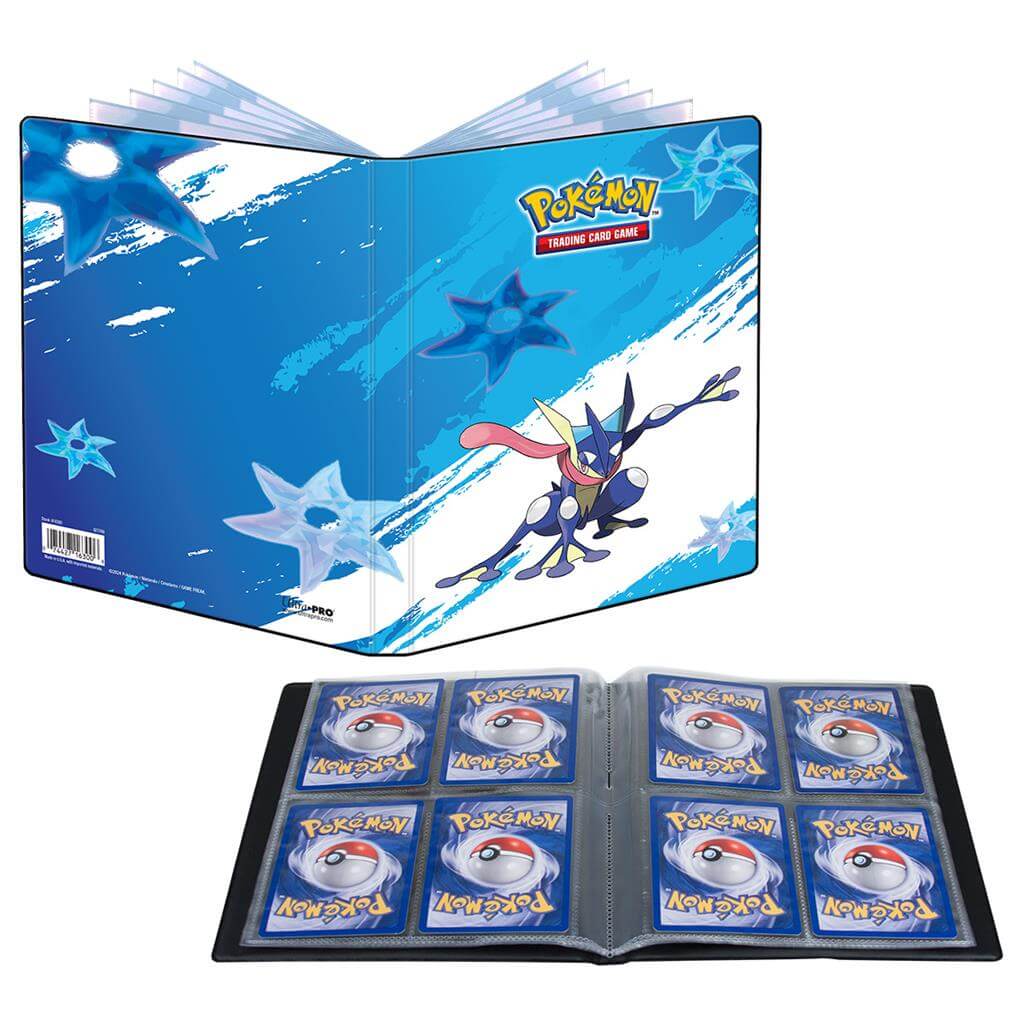 Pokémon 4-Pocket Portfolios for Pokémon feature a vibrant, full-art cover. Each portfolio stores and protects up to 40 standard size cards single-loaded and 80 cards double-loaded in archival-safe polypropylene pages. There are also pages in the center of