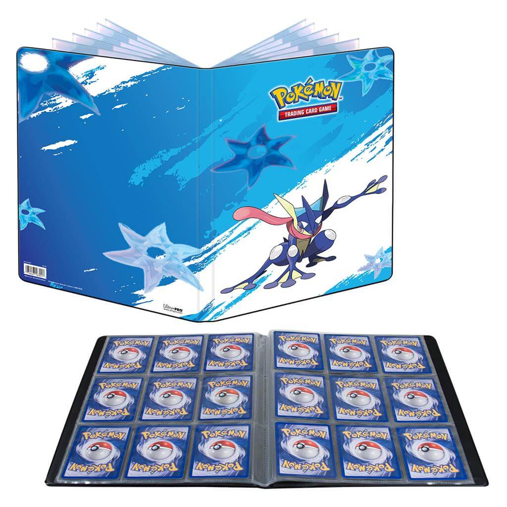 Pokémon 9-Pocket Portfolios for Pokémon feature a vibrant, full-art cover. Each portfolio stores and protects up to 90 standard size cards single-loaded and 180 cards double-loaded in archival-safe polypropylene pages. Made in California, U.S.A.