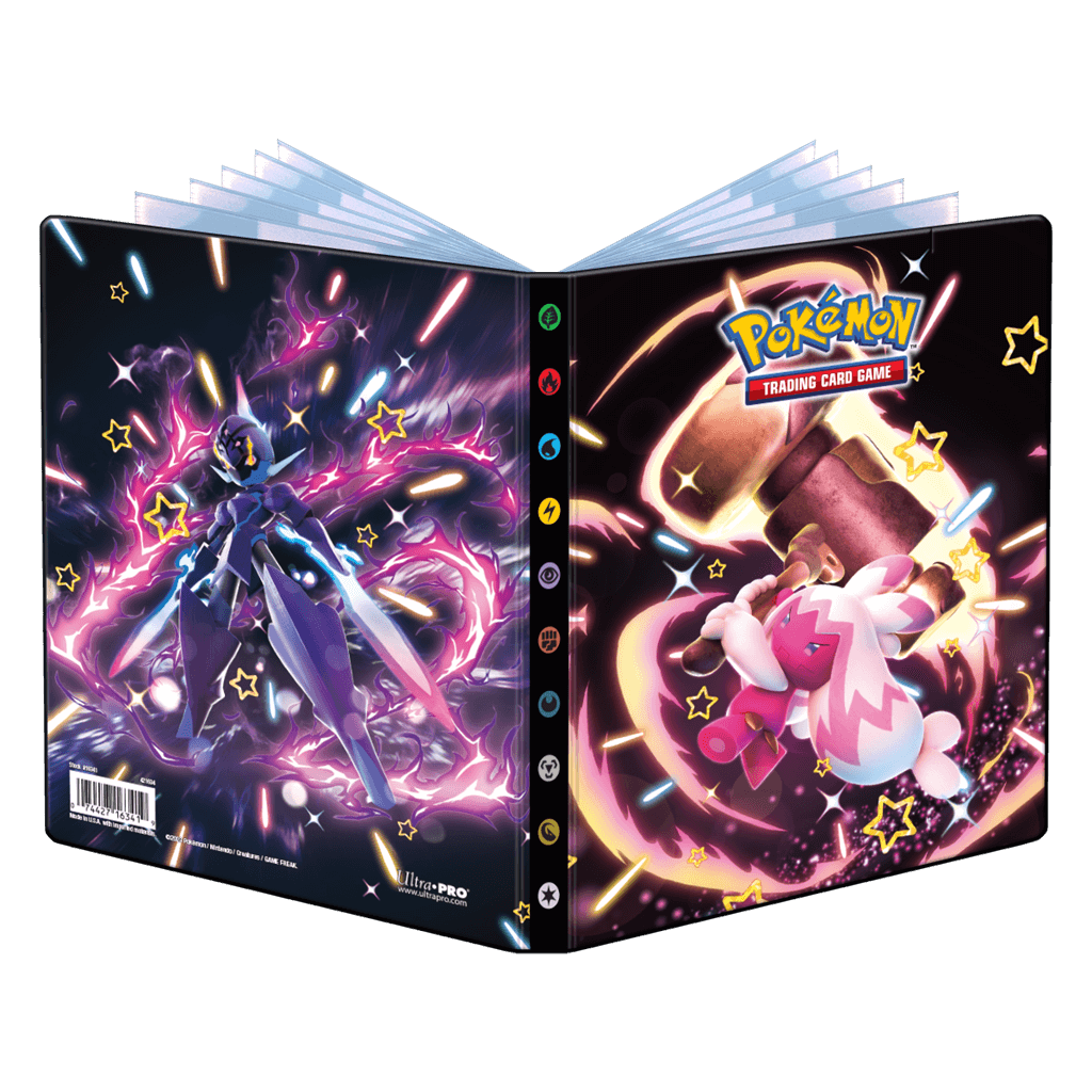 Pokémon Officially licensed Pokemon Trading Card Game 4-Pocket Portfolio. Holds up to 40 standard size cards single-loaded and 80 cards double-loaded Holds up to 4 oversized Pokemon cards Made with archival-safe, acid-free, non-PVC materials Made in Calif