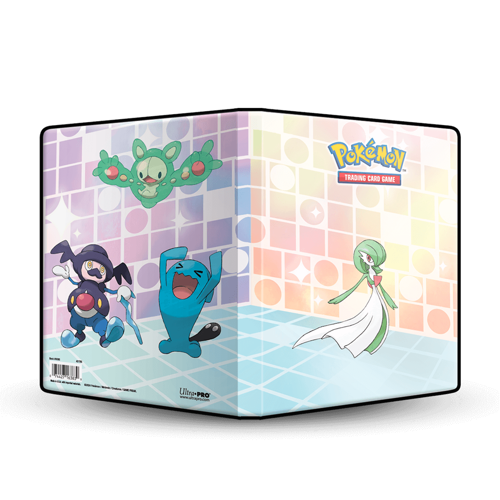 Pokémon 4-Pocket Portfolios for Pokemon feature a vibrant, full-art cover. Each portfolio stores and protects up to 40 standard size cards single-loaded and 80 cards double-loaded in archival-safe polypropylene pages. There are also pages in the center of