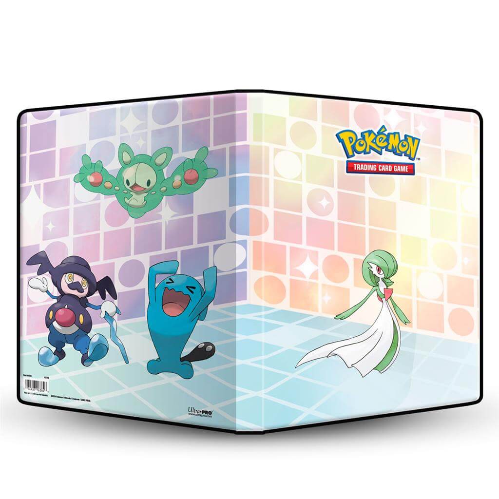 Pokémon 9-Pocket Portfolios for Pokemon feature a vibrant, full-art cover. Each portfolio stores and protects up to 90 standard size cards single-loaded and 180 cards double-loaded in archival-safe polypropylene pages.