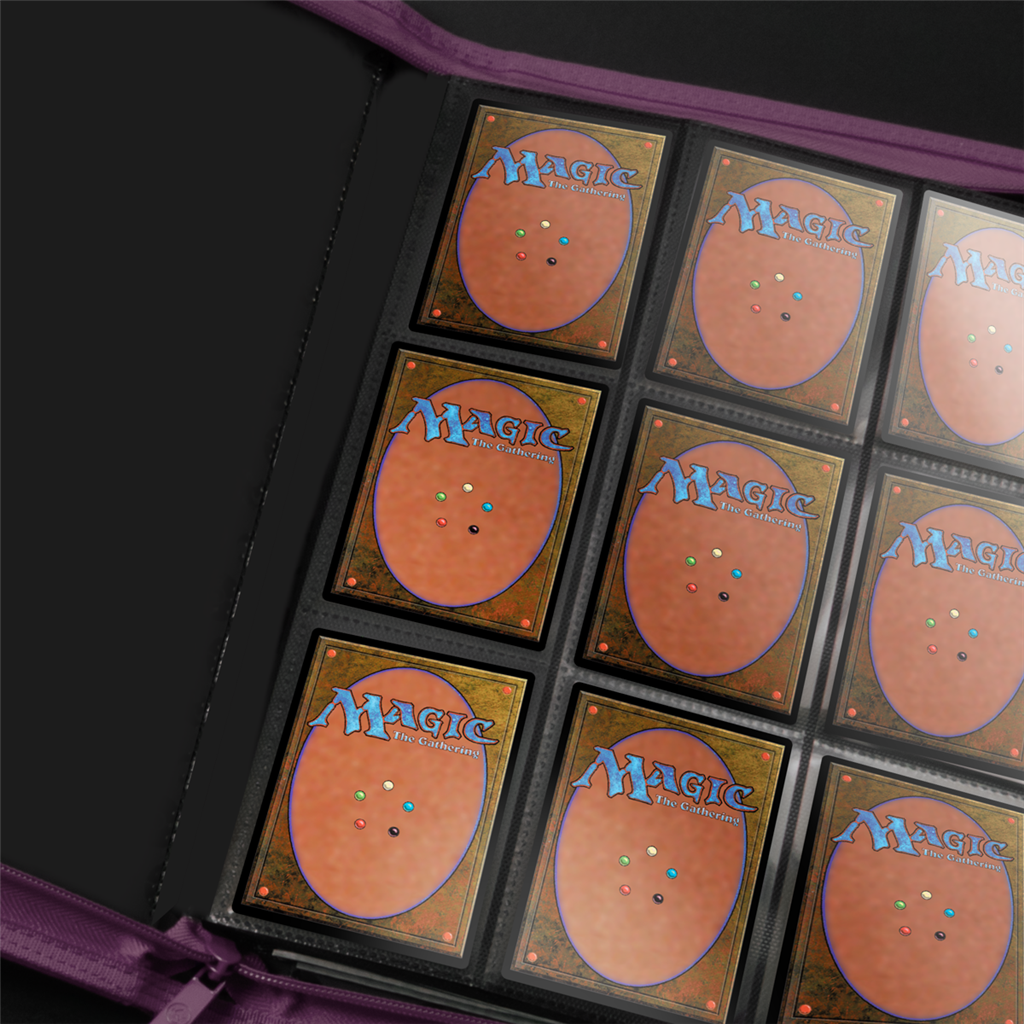 Accessoires Collect and organize your favorite trading cards in colorful style with Vivid PRO-Binders!Each binder features a vivid, padded leatherette cover with a matching zipper closure and pull tab. After unzipping the binder, you'll find twenty 9-pock