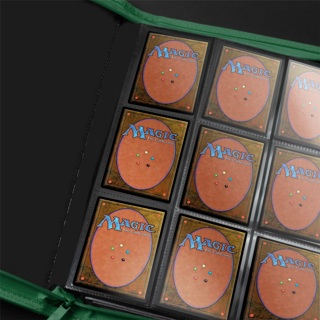 Accessoires Collect and organize your favorite trading cards in colorful style with Vivid PRO-Binders!Each binder features a vivid, padded leatherette cover with a matching zipper closure and pull tab. After unzipping the binder, you'll find twenty 9-pock