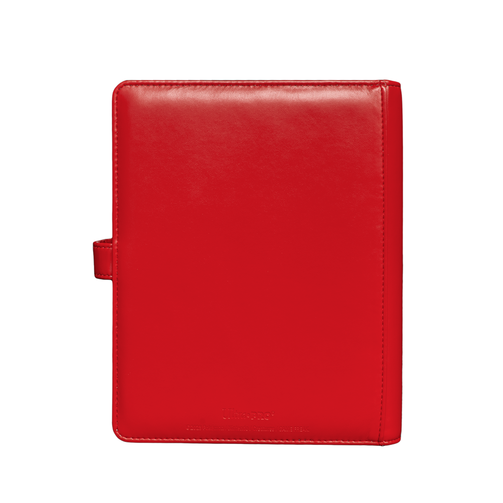 Pokémon The Premium Snap Binder for Pokémon is the ideal accessory for trading card collectors of every age!Each binder features a red padded leatherette cover with a rubber Pokémon logo emblem, and can be securely closed with the enamel Poké Ball snap on