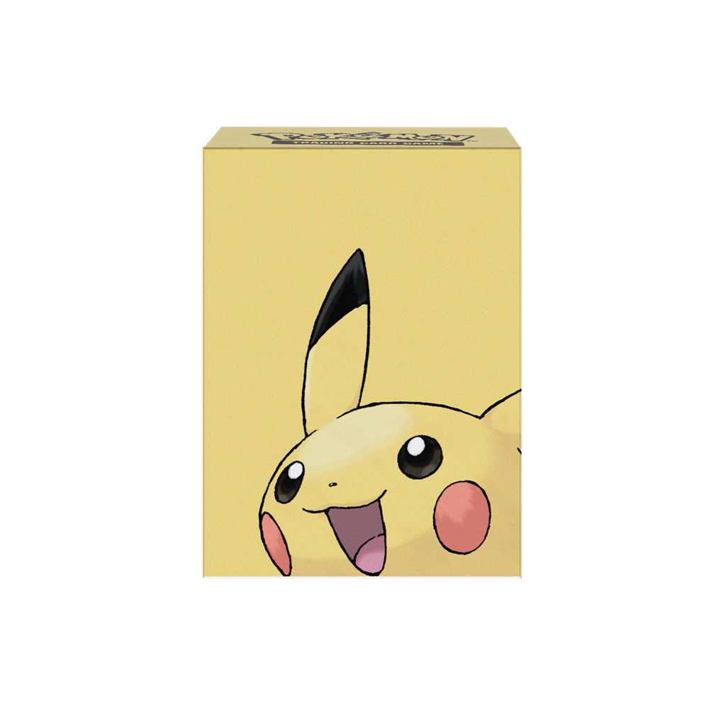 Pokémon Full View Deck Box® card storage containers for Pokémon feature vibrant, full-color artwork of Pikachu and include one matching deck divider. Made with archival-safe, non-PVC, rigid polypropylene materials, these deck boxes can store up to 75 doub