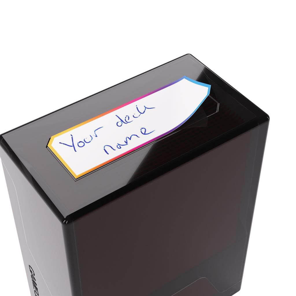 Accessoires The Bastion 50+ is a very compact and rock-solid deck box to safely protect 50+ double-sleeved cards in Closable Inner Sleeves. It is ideal for decks with 55+ double-sleeved cards in standard inner sleeves. Due to translucent materials and sma