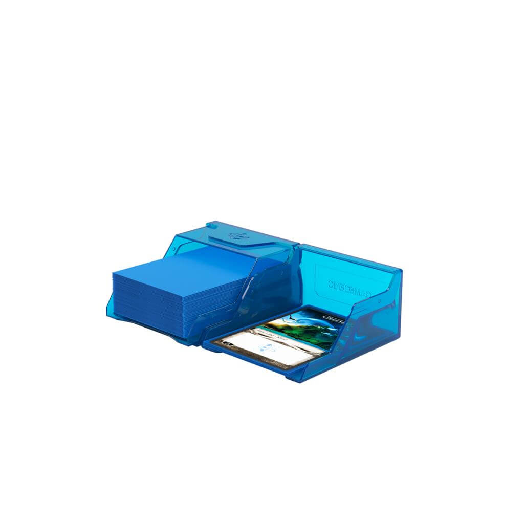 Accessoires The Bastion 50+ is a very compact and rock-solid deck box to safely protect 50+ double-sleeved cards in Closable Inner Sleeves. It is ideal for decks with 55+ double-sleeved cards in standard inner sleeves. Due to translucent materials and sma