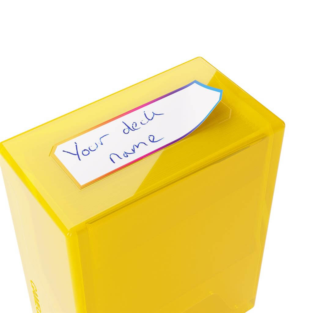 Accessoires The Bastion 50+ is a very compact and rock-solid deck box to safely protect 50+ double-sleeved cards in Closable Inner Sleeves. It is ideal for decks with 55+ double-sleeved cards in standard inner sleeves. Due to translucent materials and sma