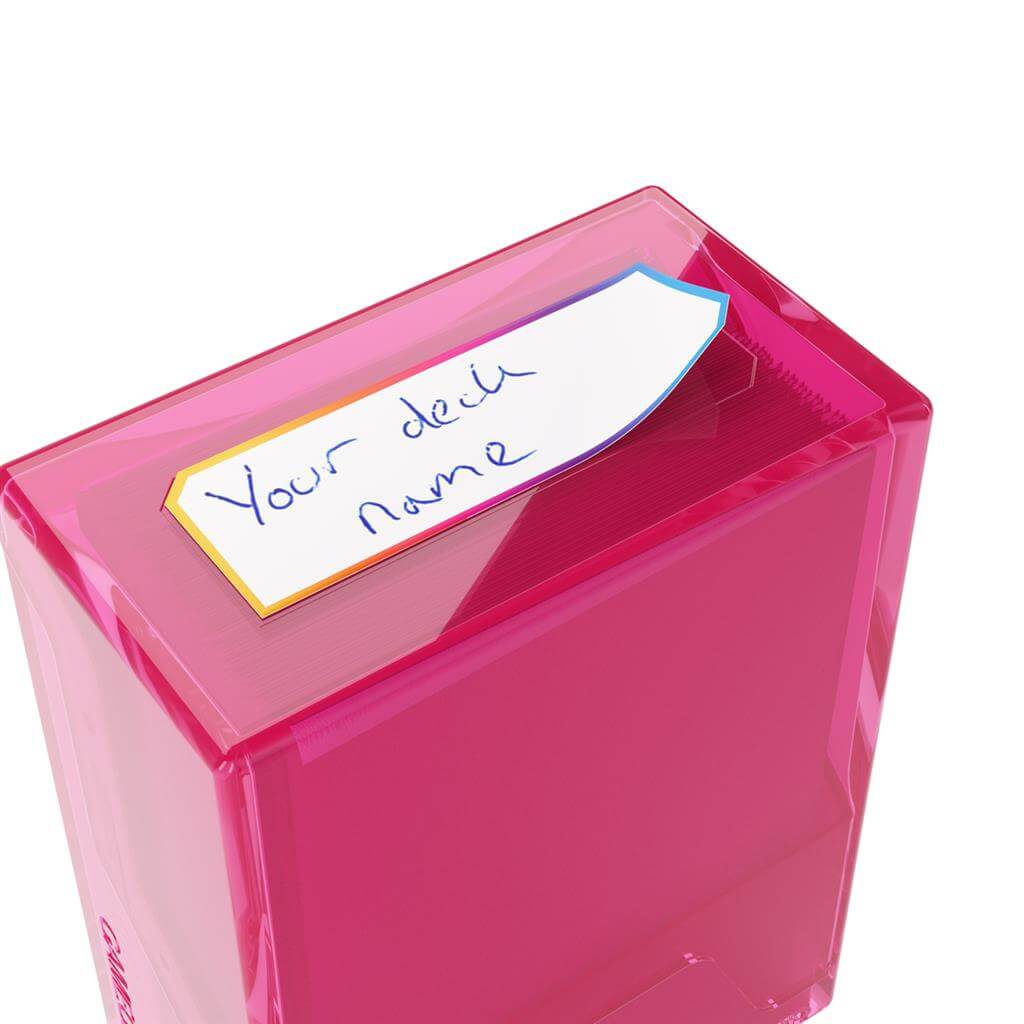 Accessoires The Bastion 50+ is a very compact and rock-solid deck box to safely protect 50+ double-sleeved cards in Closable Inner Sleeves. It is ideal for decks with 55+ double-sleeved cards in standard inner sleeves. Due to translucent materials and sma