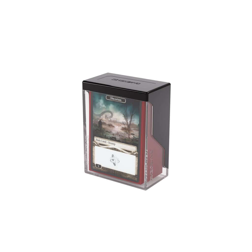 Accessoires The Bastion 50+ is a very compact and rock-solid deck box to safely protect 50+ double-sleeved cards in Closable Inner Sleeves. It is ideal for decks with 55+ double-sleeved cards in standard inner sleeves. Due to translucent materials and sma