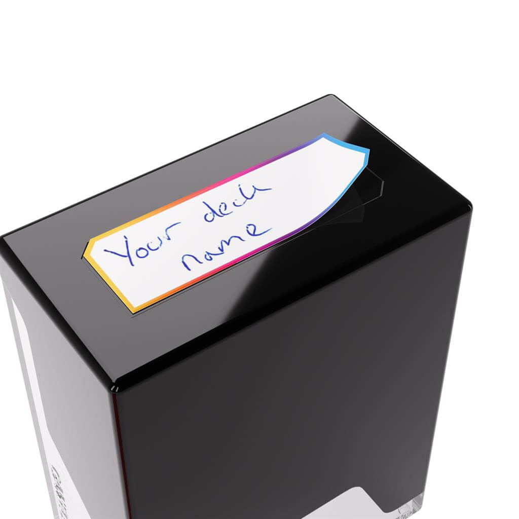 Accessoires The Bastion 50+ is a very compact and rock-solid deck box to safely protect 50+ double-sleeved cards in Closable Inner Sleeves. It is ideal for decks with 55+ double-sleeved cards in standard inner sleeves. Due to translucent materials and sma