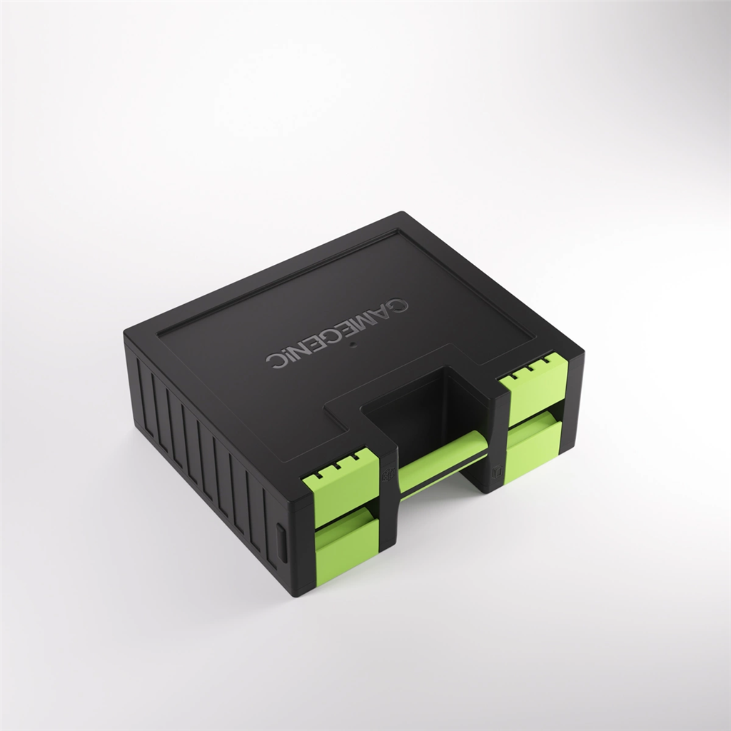 Accessoires Game Castle Black/GreenBring your gaming storage to the next level!The Game Castle is an ingenious, double-sided, all-in-one solution for board gamers, card game players, and tabletop fans. This brand-new product can be opened on either side t