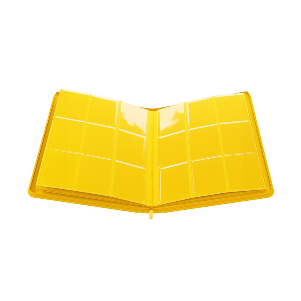 GameGenic Classeur Portfolio à fermeture Éclair 18 Poches Jaune