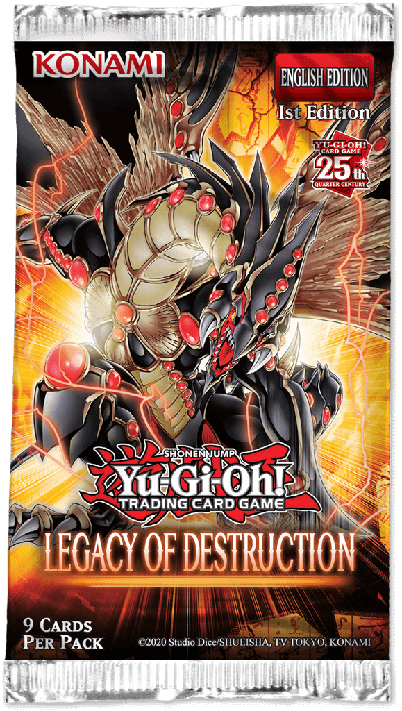 Yu-Gi-Oh Een nieuwe golf van legendarische kracht! De Legacy of Destruction Booster Box blaast klassieke Duels nieuw leven in en introduceert krachtige, nieuwe kaarten! Herbeleef het emotionele laatste Duel tussen Yugi Muto en Atem met vernieuwde versies