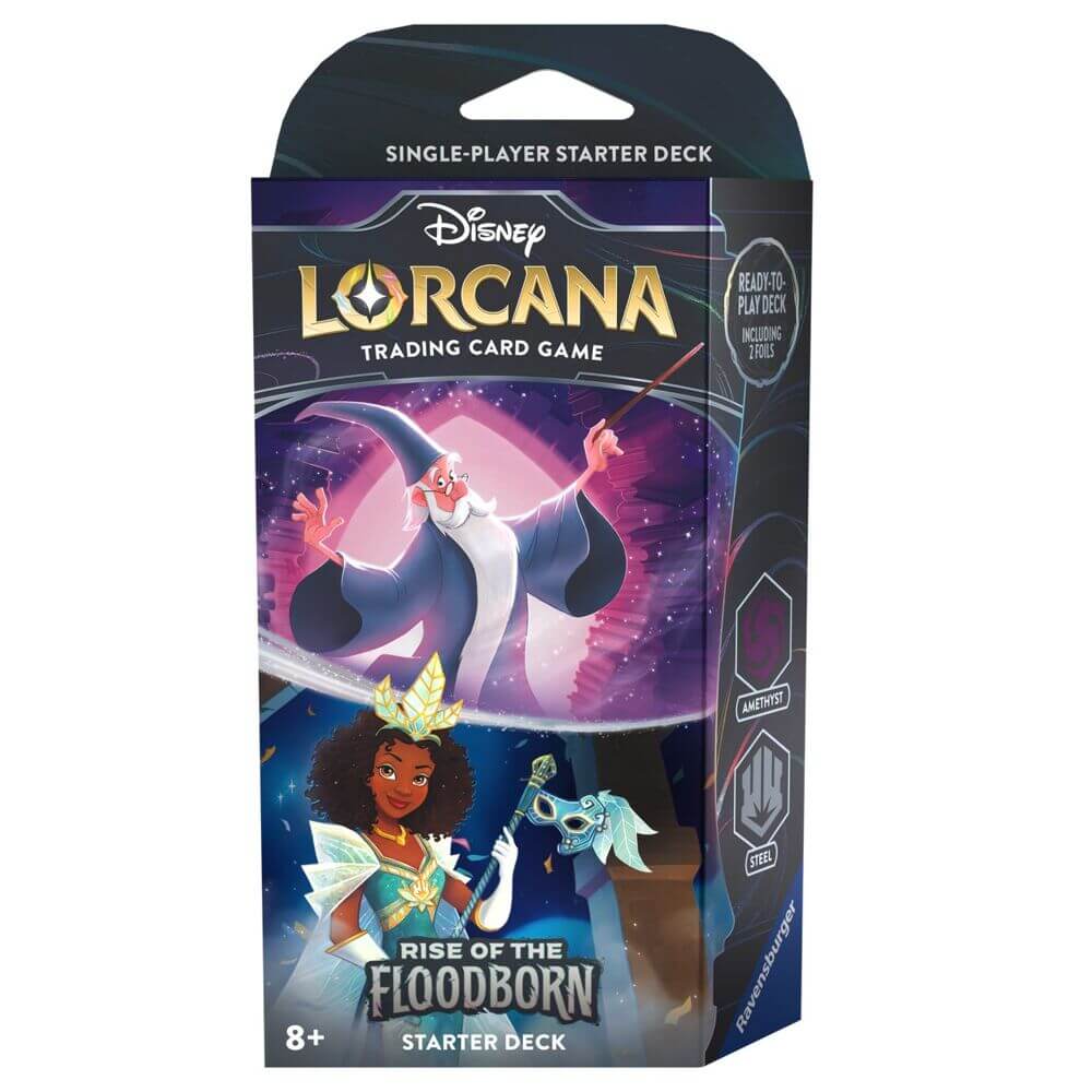 Lorcana Om Disney Lorcana te kunnen spelen hebben zowel jij als je tegenstander een deck van 60 kaarten nodig. Je kan zo'n deck zelf samenstellen met kaarten die je in boosters vind. Maar voor beginners is het aangeraden om te beginnen met een Starter Dec